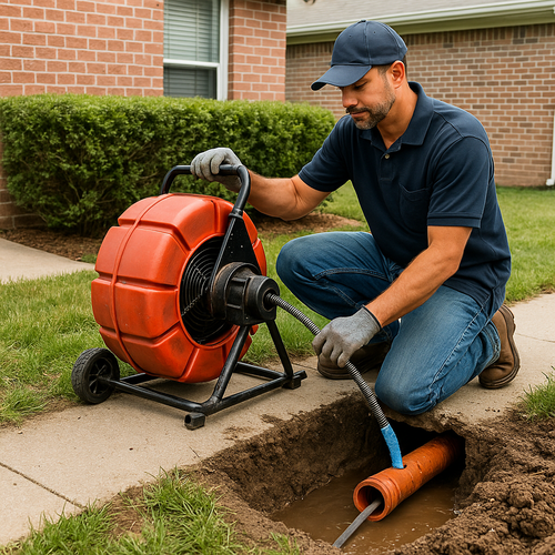 trenchless plumbing repair at a home